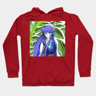 athena in floral cloth in mandala art in saint seiya Hoodie